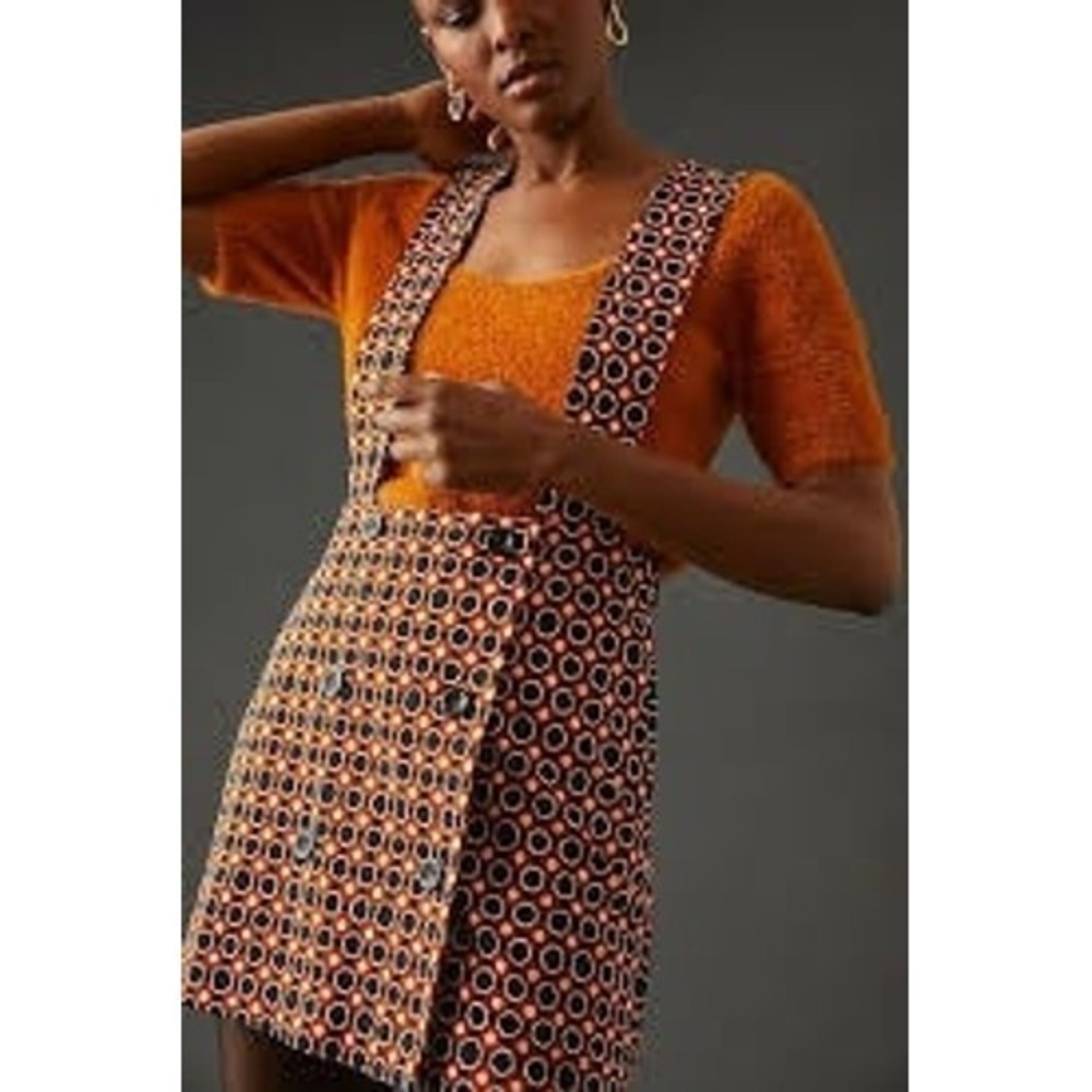 Anthropologie Maeve Pinafore Mini Skirt sz 12